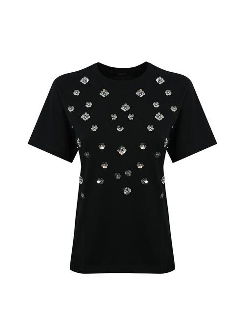 T-shirt con paillettes Cabina in jersey Nero WEEKEND MAX MARA | 2515971041600006